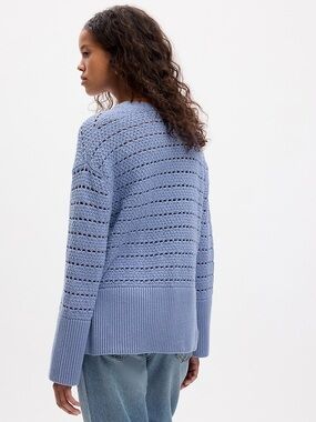 Gap 24/7 split-hem crochet sweater